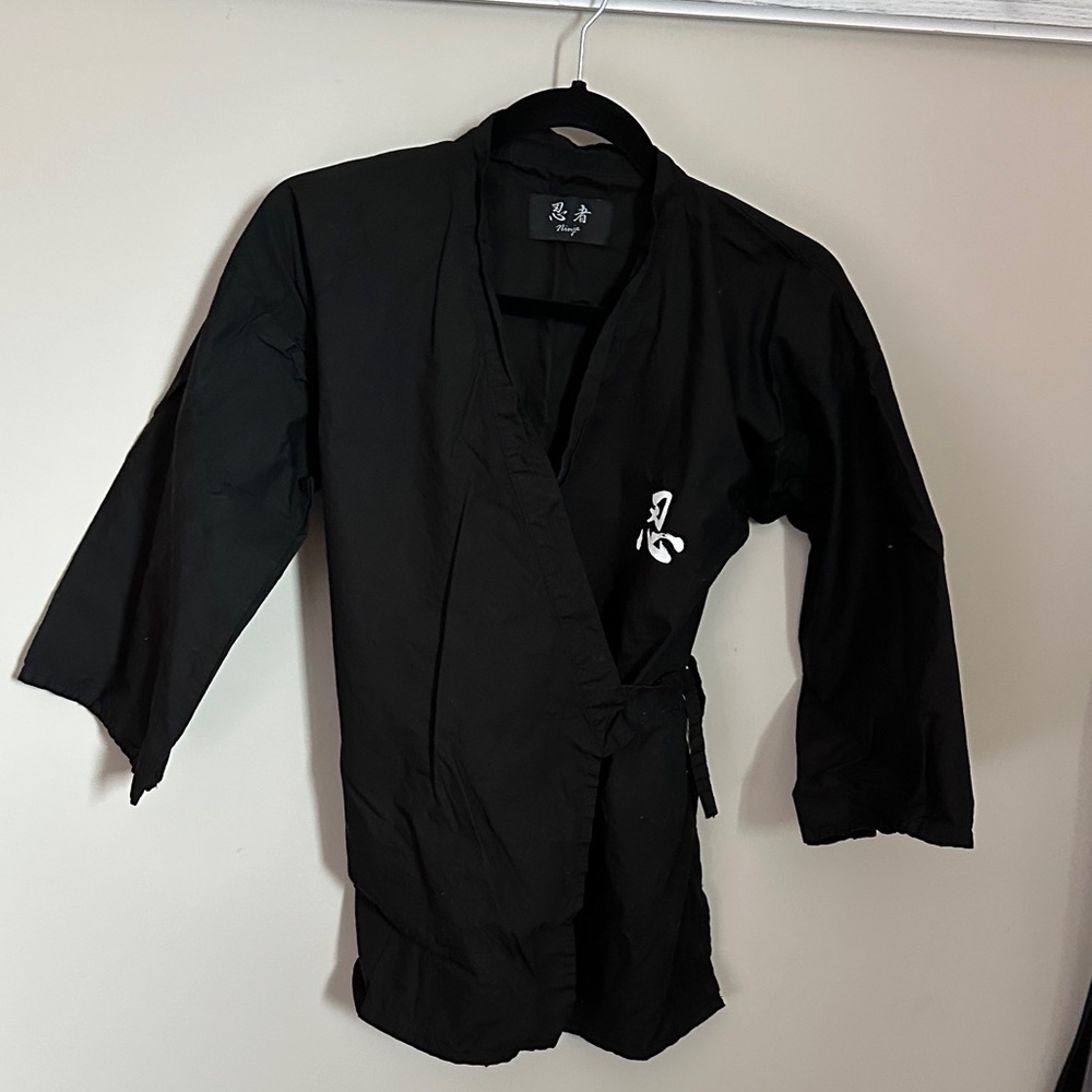 Ninja Black childrens wrap costume jacket